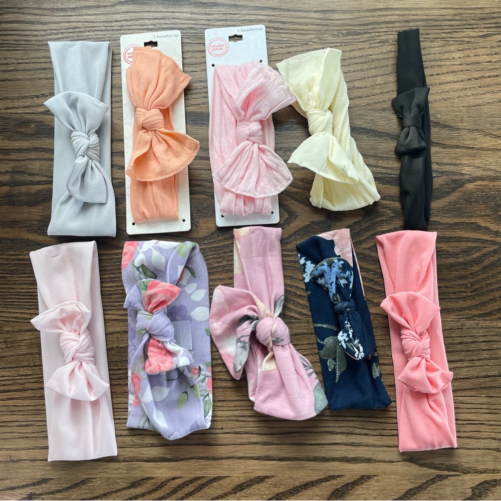BUNDLE/LOT: baby girl bow headbands